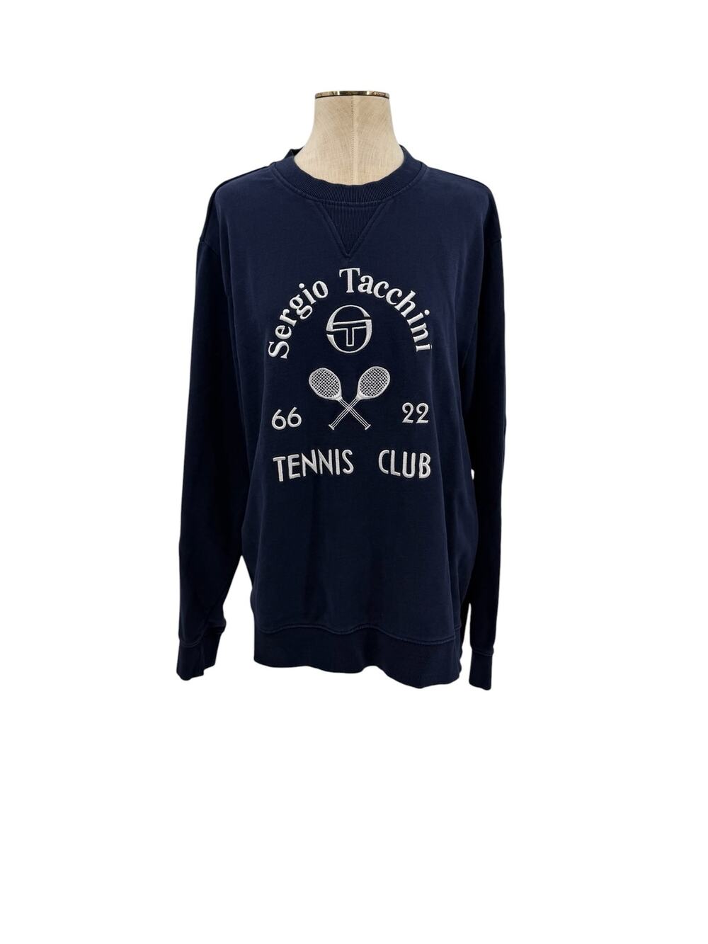 Sergio Tacchini 66 Tennis Club Embroidered Crewneck Sweatshirt Maritime Blue XL